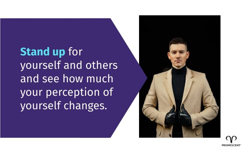 Alpha male standing up for self and others