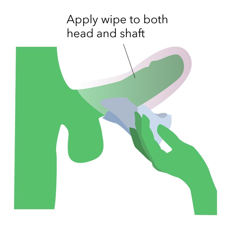 How to apply delay wipes like Rex MD