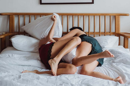 Happy couple after discovering scissoring