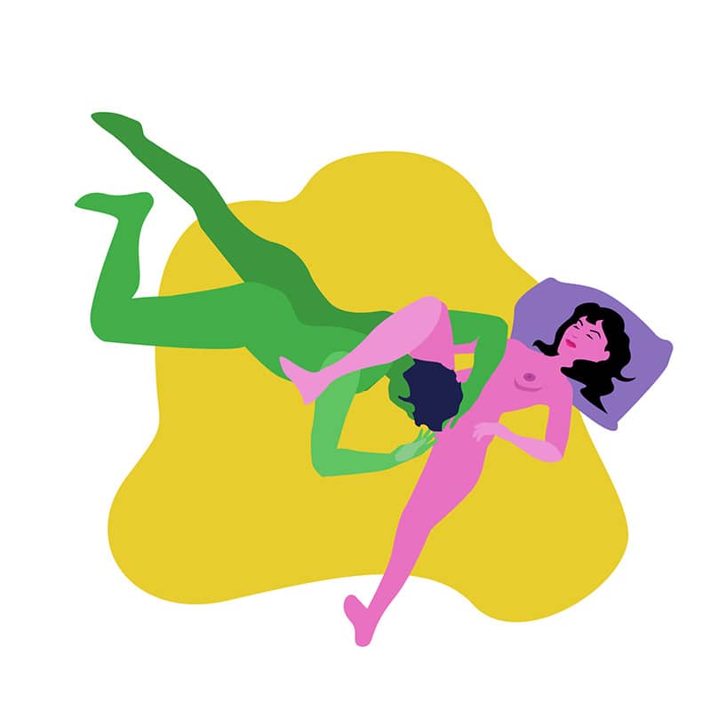 Illustration showing the Kivin method being performed on a woman