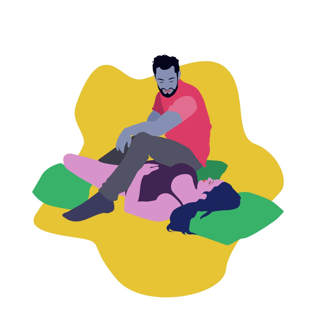 Orgasmic meditation position