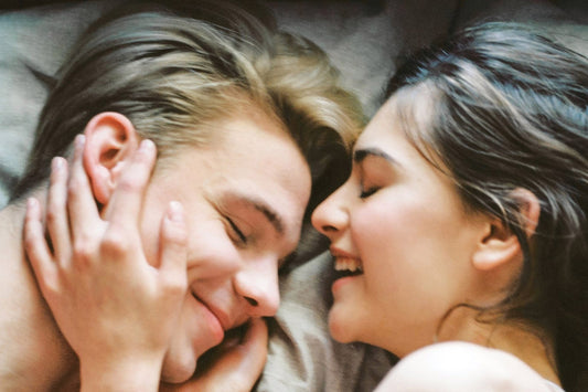 Happy couple from oral sex