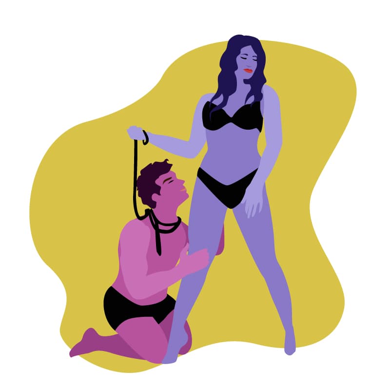 Illustration of the top and bottom roles of BDSM
