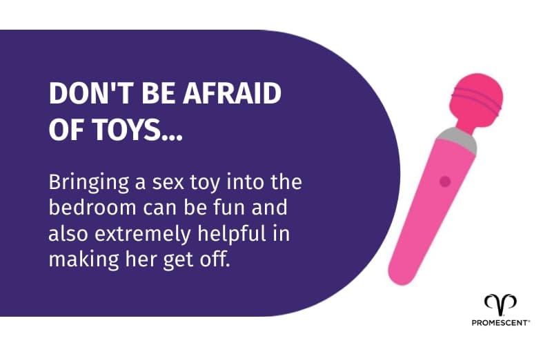 Using toys during cunnilingus is a bonus for her