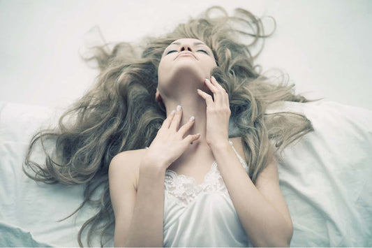 Woman enjoying orgasmic meditation