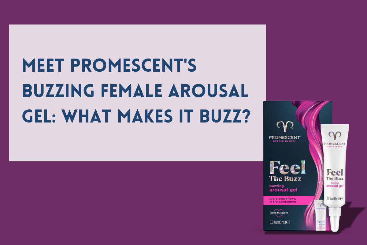 promescent buzzing female arousal gel blog and product image