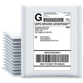 Plain white bubble mailer signifying discreet shipping offered by Promescent